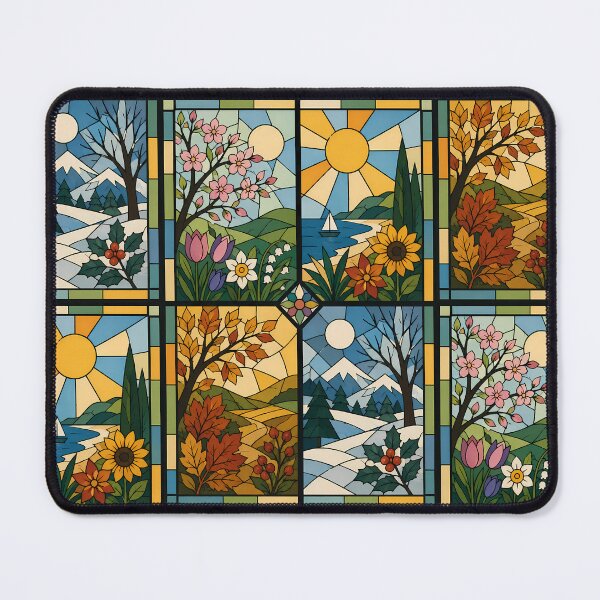 Item preview, Four Seasons - Stained Glass designed and sold by FloreDreamStudio.