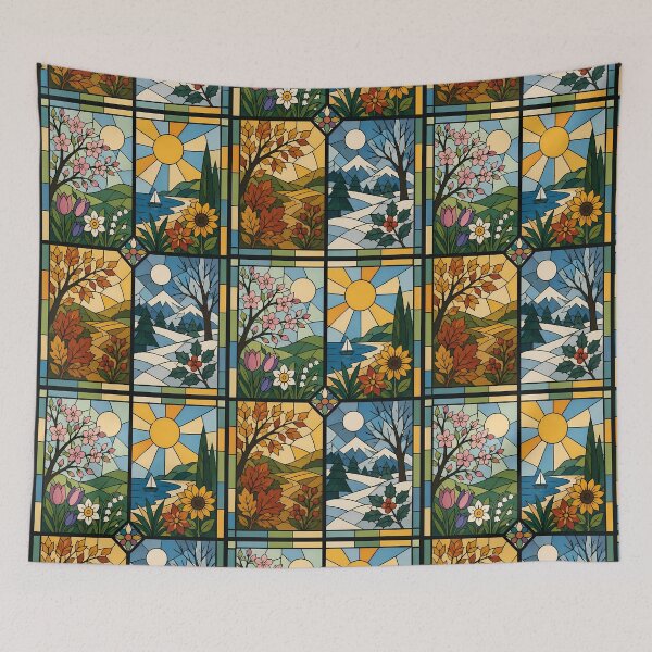 Item preview, Four Seasons - Stained Glass designed and sold by FloreDreamStudio.