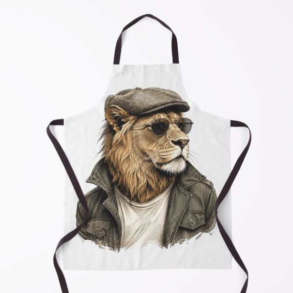 Item preview, Cool Lion Wearing Vintage Cap and Sunglasses designed and sold by Snurly.