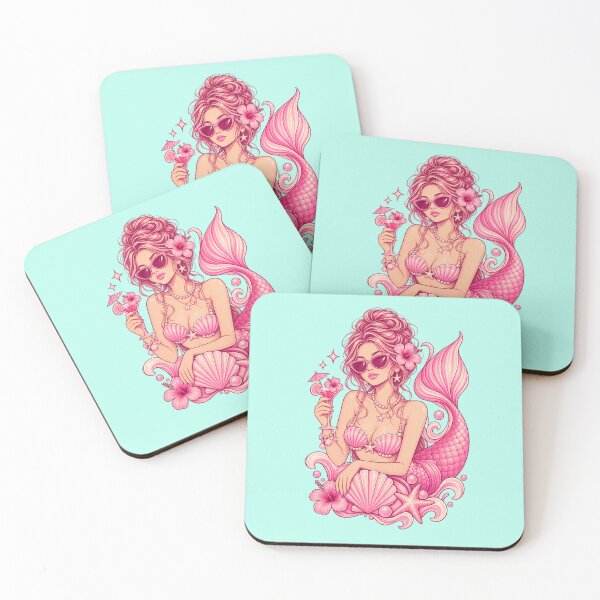 Item preview, Pink Mermaid Girl Underwater Fantasy Art designed and sold by Snuggz_08.