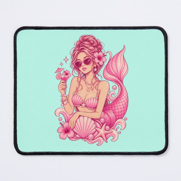 Item preview, Pink Mermaid Girl Underwater Fantasy Art designed and sold by Snuggz_08.