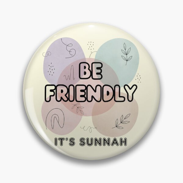 Item preview, BE FRIENDLY, IT’S SUNNAH - Islamic Graphic Abstract Pastel Minimalist Aesthetic Muslim Gift Design designed and sold by D-Islamic.