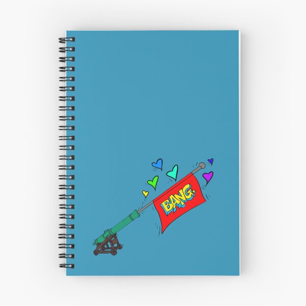 Item preview, Comic BANG Cannon Flag Colorful Hearts Funny Graphic Design designed and sold by Urban Muse And Sultry Hues.