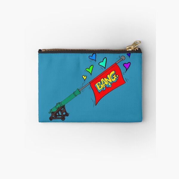 Item preview, Comic BANG Cannon Flag Colorful Hearts Funny Graphic Design designed and sold by Urban Muse And Sultry Hues.