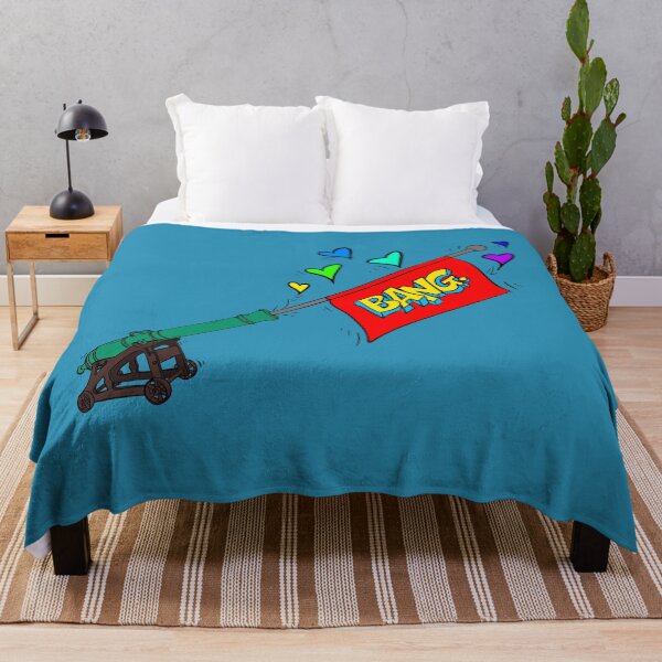 Item preview, Comic BANG Cannon Flag Colorful Hearts Funny Graphic Design designed and sold by Urban Muse And Sultry Hues.