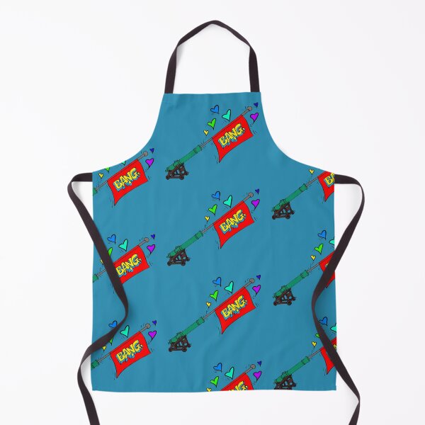 Item preview, Comic BANG Cannon Flag Colorful Hearts Funny Graphic Design designed and sold by Urban Muse And Sultry Hues.
