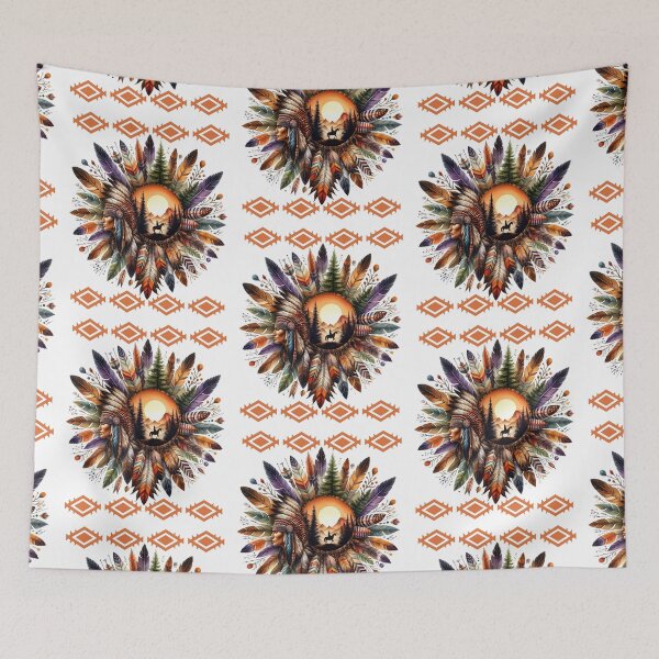 Item preview, Ethnic Native American Boho Art designed and sold by Szpaku desart .