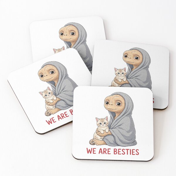 Item preview, Cosmic Cat Friendship - E.T. and Kitten: Best Friends designed and sold by Alkymias.