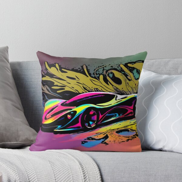 Item preview, Neon Rainbow Hypercar Abstract Liquid Splatter Art designed and sold by Nexus Space.