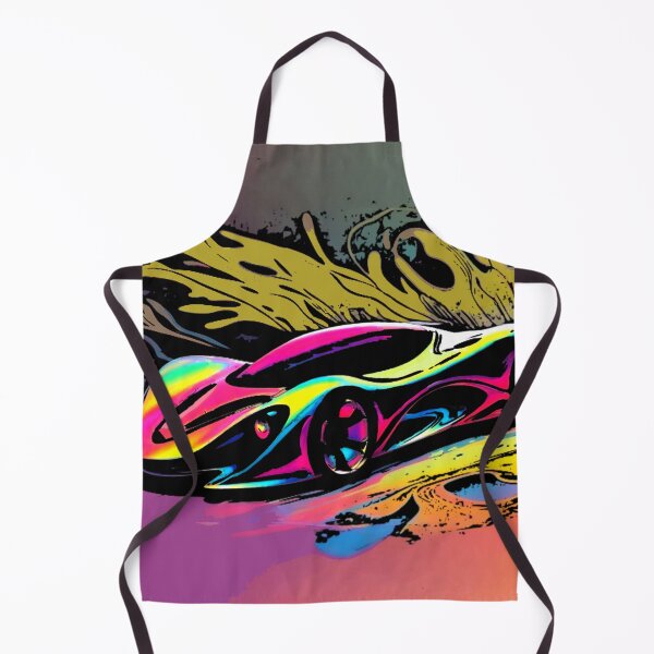 Item preview, Neon Rainbow Hypercar Abstract Liquid Splatter Art designed and sold by Nexus Space.
