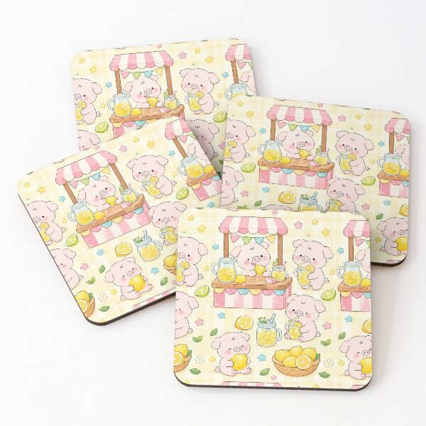 Item preview, Kawaii Piggy Lemonade Stand Pattern designed and sold by Soft Berry Studio.
