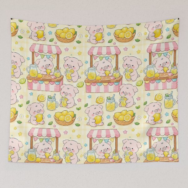 Item preview, Kawaii Piggy Lemonade Stand Pattern designed and sold by Soft Berry Studio.