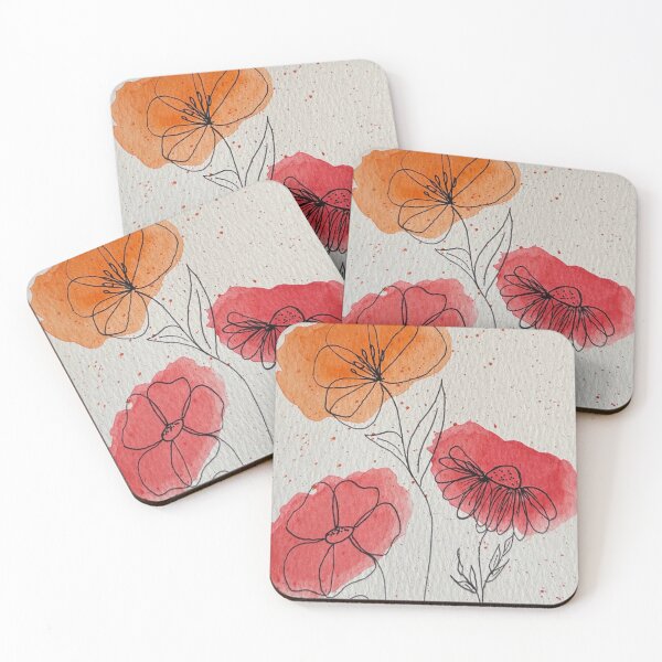 Item preview, Watercolour Flower Trio line art  designed and sold by coastalcove26.