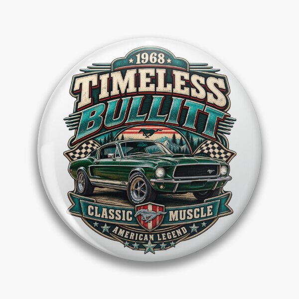 Item preview, 1968 Bullitt Classic Muscle Car - Timeless American Legend Vintage Apparel designed and sold by DijaMar.
