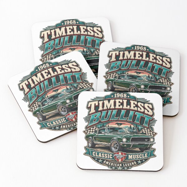 Item preview, 1968 Bullitt Classic Muscle Car - Timeless American Legend Vintage Apparel designed and sold by DijaMar.