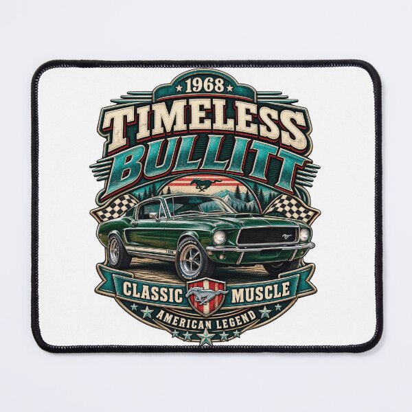 Item preview, 1968 Bullitt Classic Muscle Car - Timeless American Legend Vintage Apparel designed and sold by DijaMar.