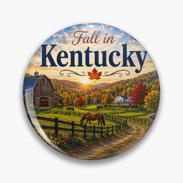 Item preview, Fall in Kentucky | Bluegrass Country Autumn Landscape | Horse Farm Fall Art designed and sold by Novel Works Studio.