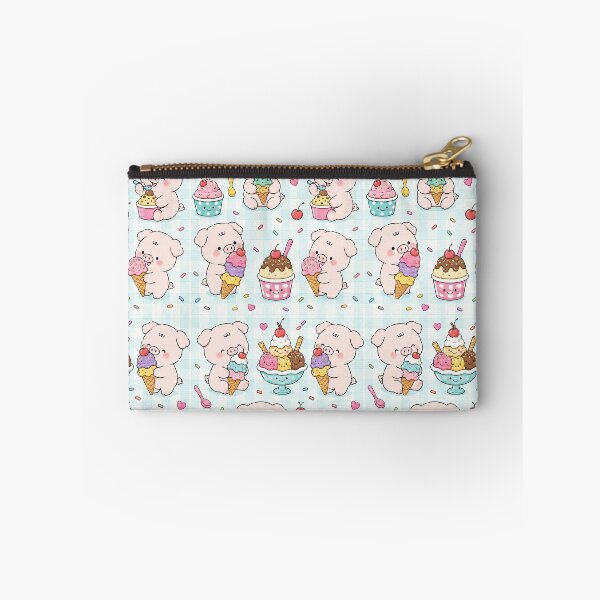 Item preview, Kawaii Piggy Ice Cream Day Pattern designed and sold by Soft Berry Studio.