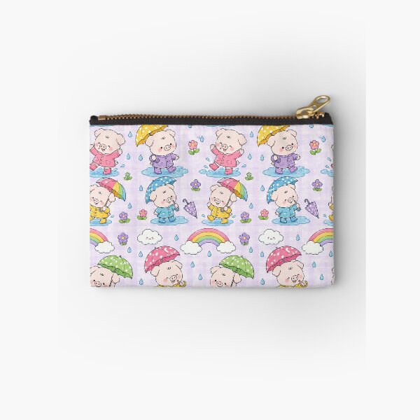 Item preview, Kawaii Piggy Rainbow Rain Pattern designed and sold by Soft Berry Studio.
