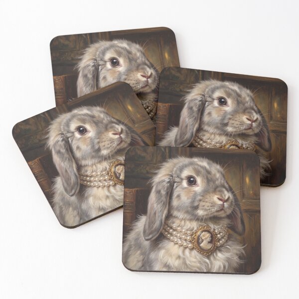 Item preview, Royal Lop Bunny Pearl Necklace designed and sold by The Real Beast Art.