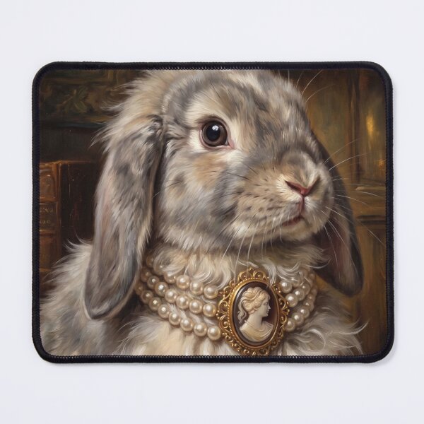 Item preview, Royal Lop Bunny Pearl Necklace designed and sold by Real Beast Art.
