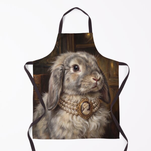 Item preview, Royal Lop Bunny Pearl Necklace designed and sold by The Real Beast Art.