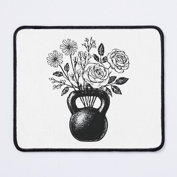 Item preview, Botanical Kettlebell Floral Gym Art – Gym Motivation Shirt Design designed and sold by Mouad-Doadi.