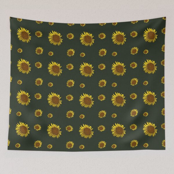 Item preview, Green sunflower realistic tossed designed and sold by DragonFox.