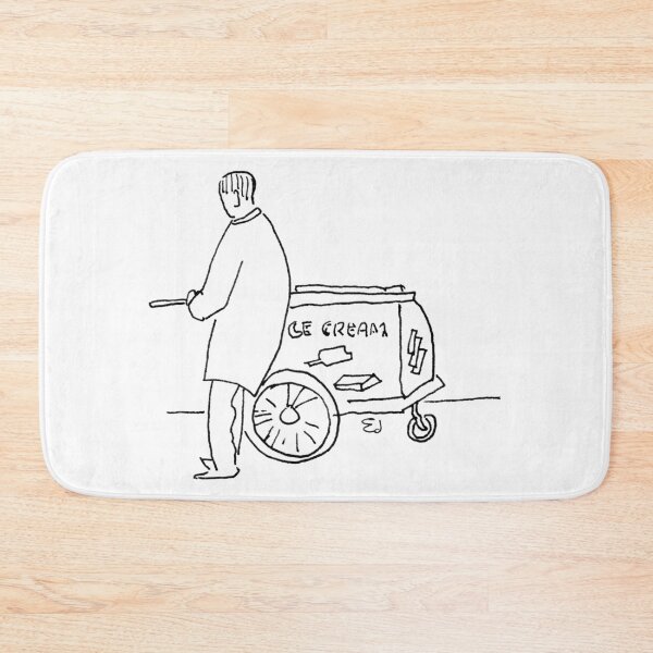 Item preview, Vintage Ice Cream Vendor Cart – Mid-Century Pen & Ink Sketch designed and sold by RedHook-Art.