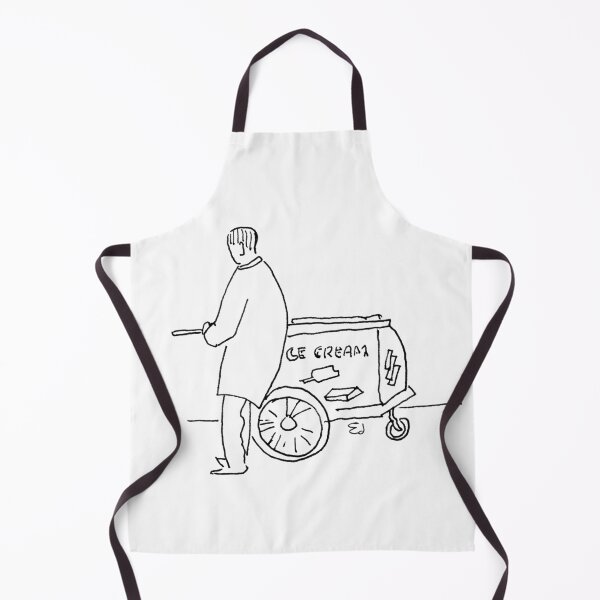 Item preview, Vintage Ice Cream Vendor Cart – Mid-Century Pen & Ink Sketch designed and sold by RedHook-Art.