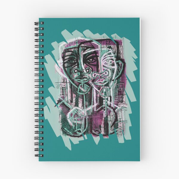 Item preview, Handmade Neo-Expressionist Dual Portrait - Overlapping Minds designed and sold by supernikol.