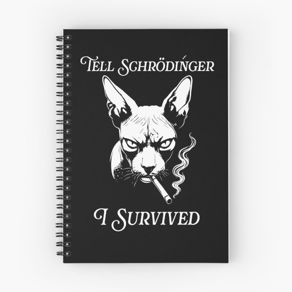 Item preview, Schrödinger Cat Sticker — “Tell Schrödinger I Survived” Nerdy Science Humor Design designed and sold by Krasnovaovaova.