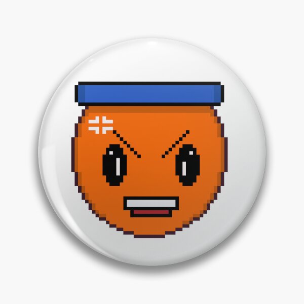 Item preview, Angry Orange Pixel Character - Retro Anime Arcade Face designed and sold by RetroRlx.