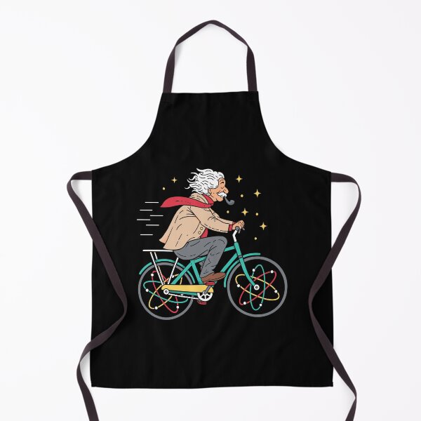 Item preview, Scientist on Bicycle Sticker — Retro Science Whimsy with Atomic Wheels Design designed and sold by Krasnovaovaova.