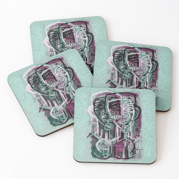 Item preview, Handmade Neo-Expressionist Dual Portrait - Overlapping Minds designed and sold by supernikol.