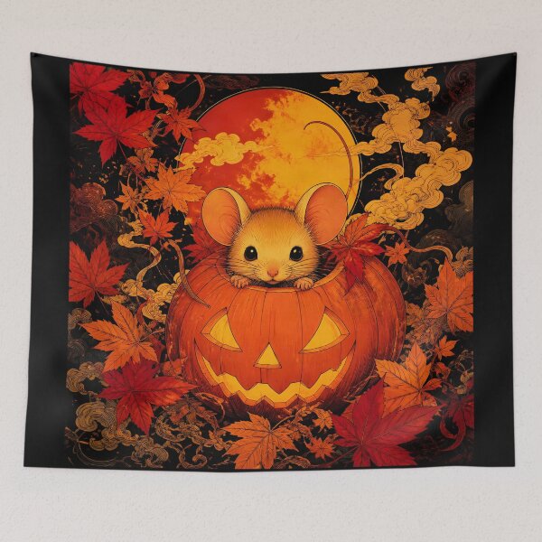 Item preview, Mouse Peeking from Pumpkin designed and sold by Shelley Loewnau-Jones Studio.