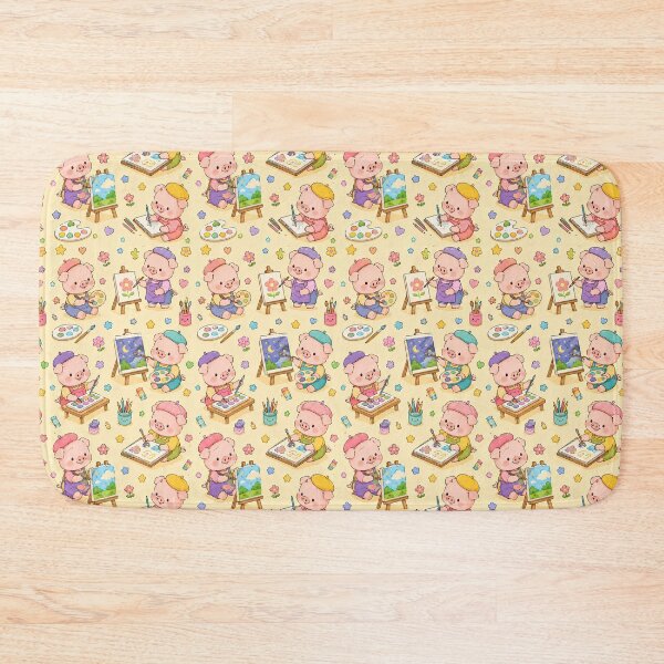 Item preview, Kawaii Piggy Art Studio Pattern designed and sold by Soft Berry Studio.