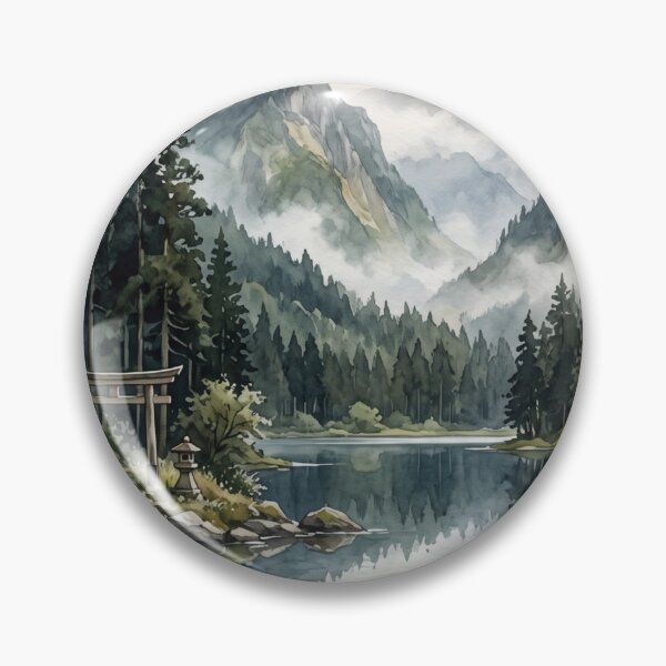 Item preview, Lake, mountains and a privileged Japanese landscape designed and sold by SoraPetals.