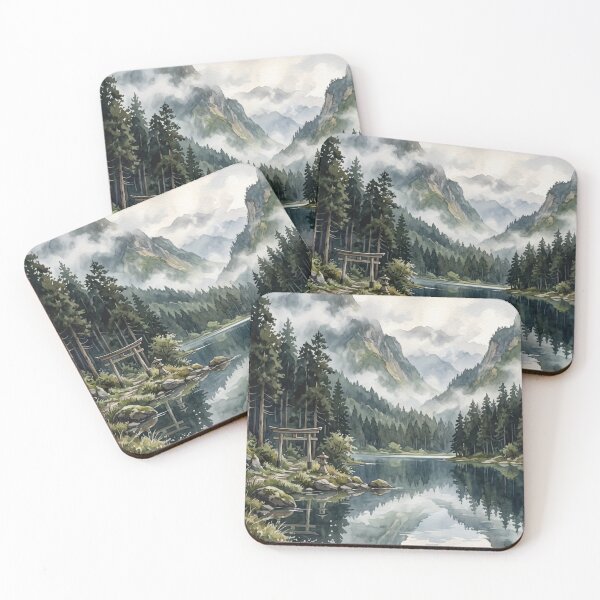 Item preview, Lake, mountains and a privileged Japanese landscape designed and sold by SoraPetals.