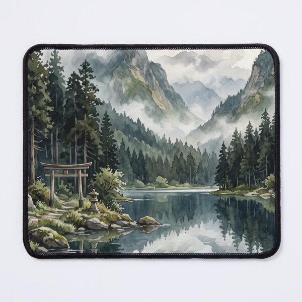 Item preview, Lake, mountains and a privileged Japanese landscape designed and sold by SoraPetals.