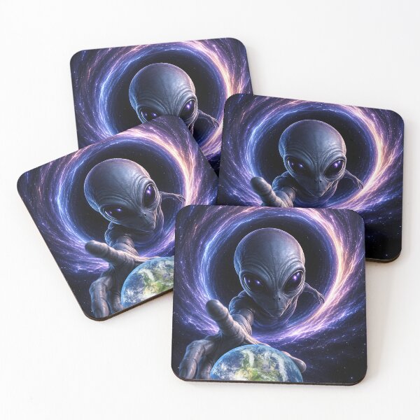 Item preview, Aliens touching Earth designed and sold by aliengalaxiesglobal.