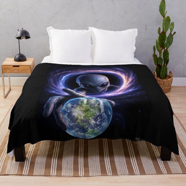Item preview, Aliens touching Earth designed and sold by aliengalaxiesglobal.
