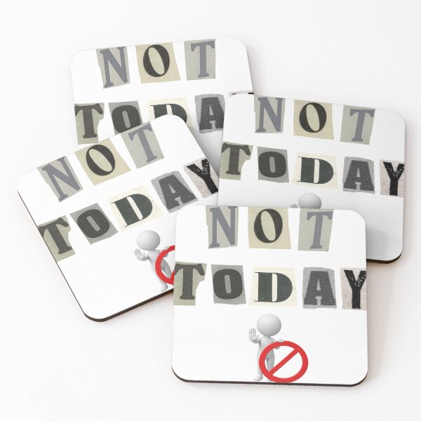 Item preview, NOT TODAY | Vintage Cutout Typography | designed and sold by FuzzDrive.