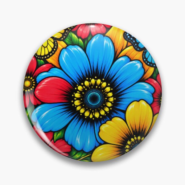 Item preview, Vibrant Pop Art Colorful Flowers and Butterflies Illustration designed and sold by Nexus Space.