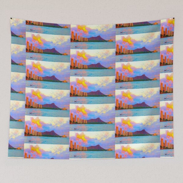 Item preview, Waikiki Surfing at Sunset IV designed and sold by R-F-B.
