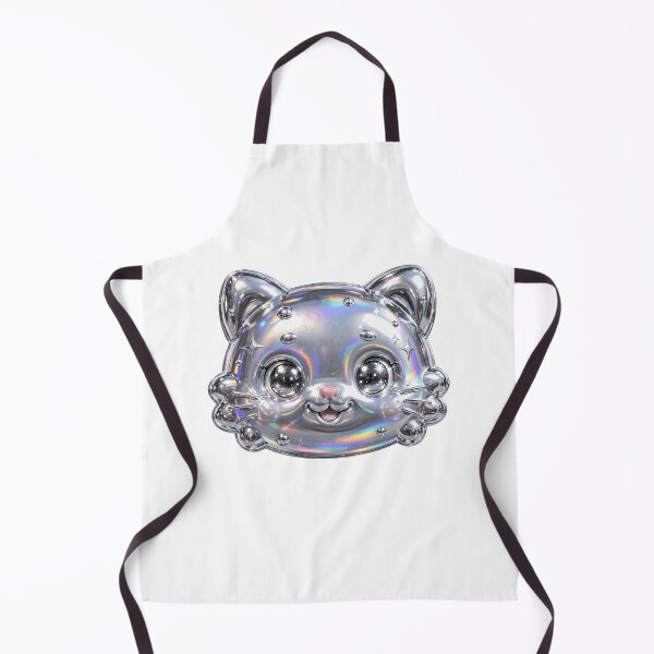 Item preview, Puffy Chrome Balloon Kawaii Cat Face designed and sold by Teeny Quities.