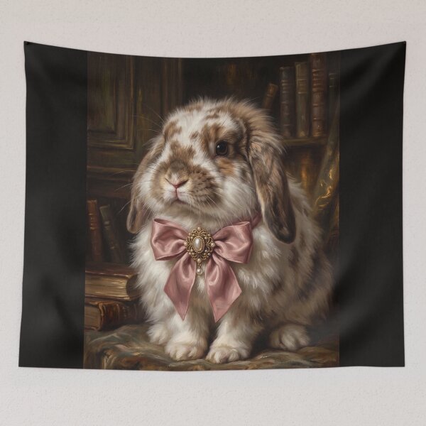 Item preview, Royal Lop Bunny Pink Bow designed and sold by The Real Beast Art.