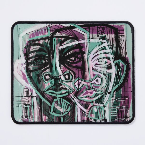 Item preview, Handmade Neo-Expressionist Dual Portrait - Overlapping Minds designed and sold by supernikol.