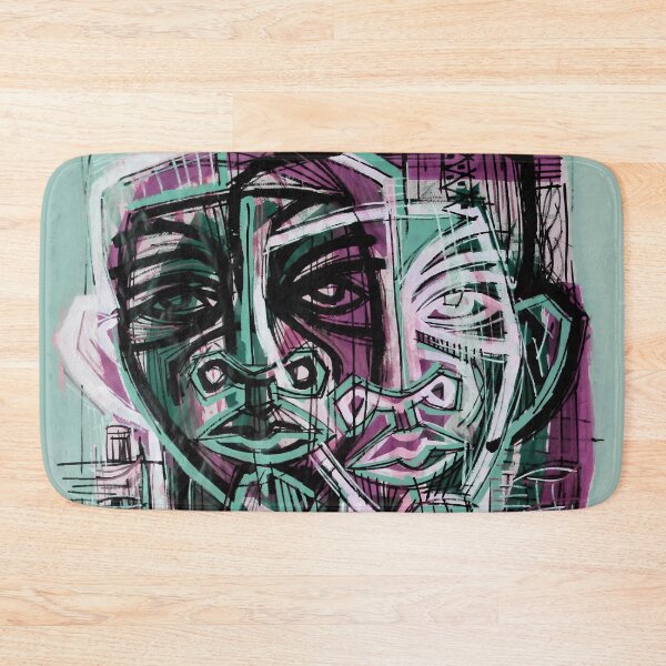 Item preview, Handmade Neo-Expressionist Dual Portrait - Overlapping Minds designed and sold by supernikol.