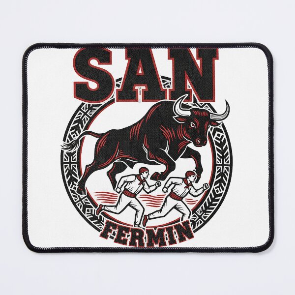 Item preview, San Fermin – Running of the Bulls Woodcut Badge designed and sold by DONOSTIADESIGN.